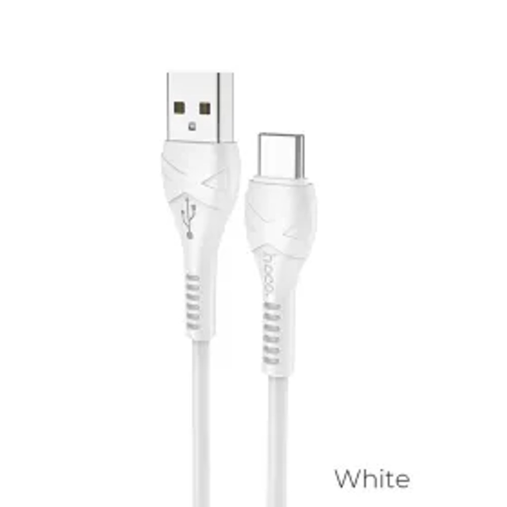 HOCO kabel USB kabel Cool power nabíjecí datový kabel pro typ C 1 metr bílý