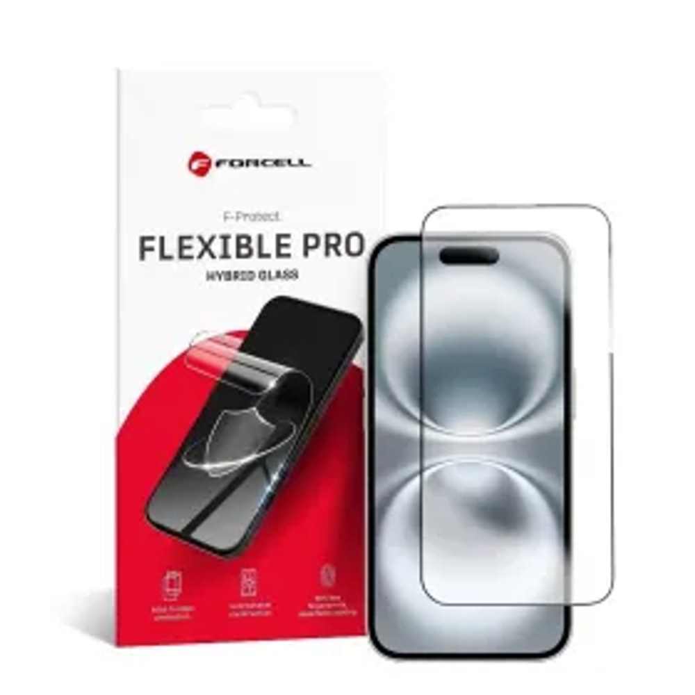 Flexible Nano Glass 5D pro iPhone 16 Plus černá